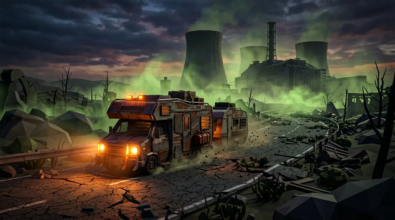 Hazmat Hazard key art — hazmat worker at a contaminated facility